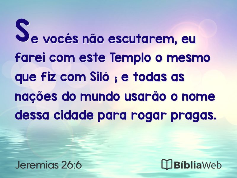 Jeremias 26:6 em imagem para compartilhar