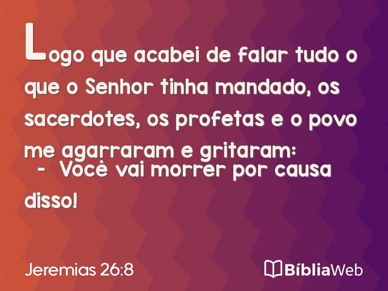 Jeremias 26:8 em imagem para compartilhar
