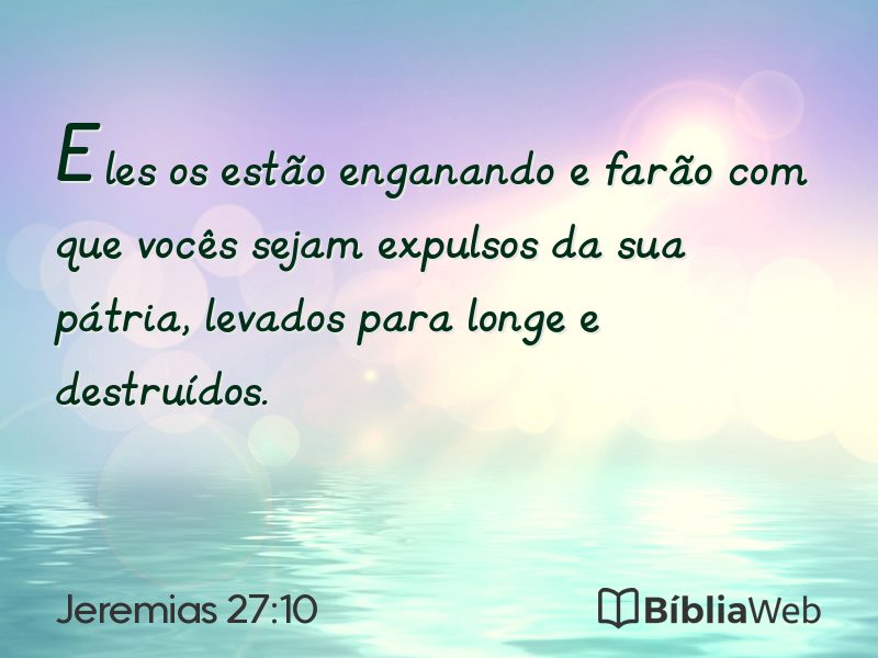 Jeremias 27:10 em imagem para compartilhar