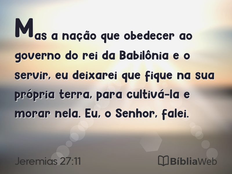 Jeremias 27:11 em imagem para compartilhar