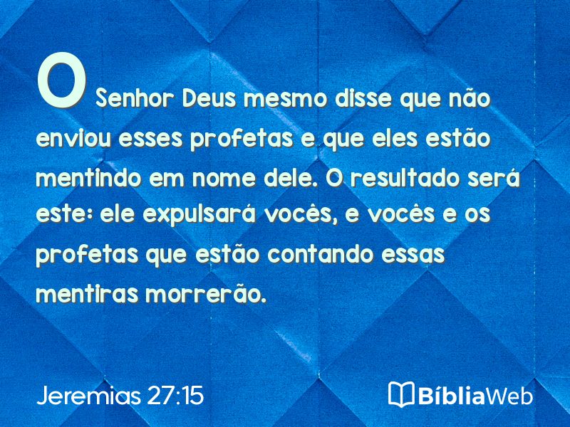 Jeremias 27:15 em imagem para compartilhar