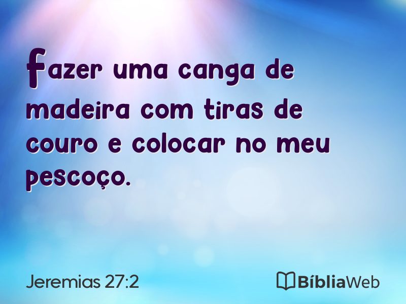 Jeremias 27:2 em imagem para compartilhar