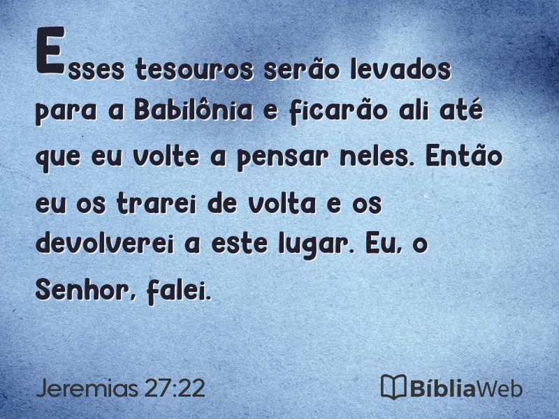 Jeremias 27:22 em imagem para compartilhar
