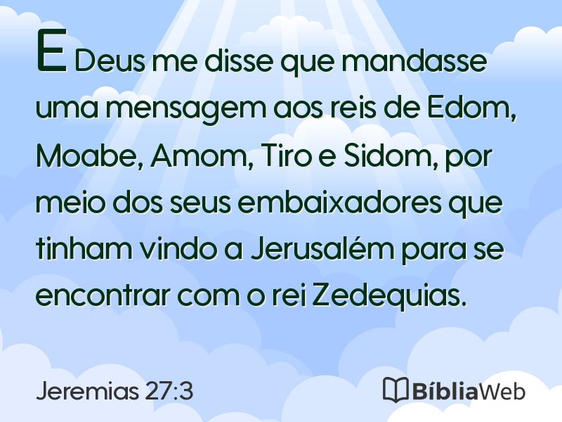 Jeremias 27:3 em imagem para compartilhar
