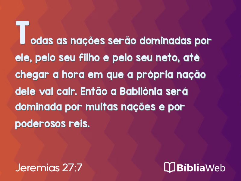 Jeremias 27:7 em imagem para compartilhar