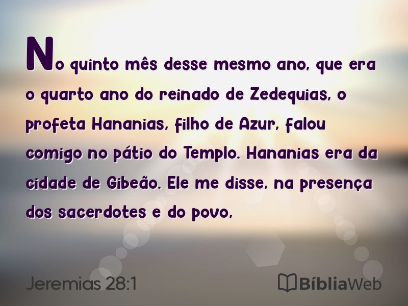 Jeremias 28:1 em imagem para compartilhar