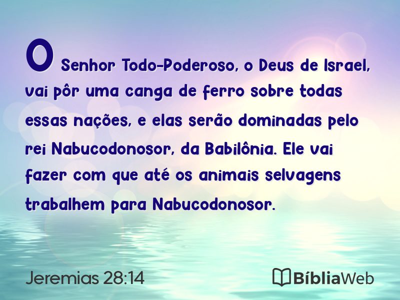 Jeremias 28:14 em imagem para compartilhar