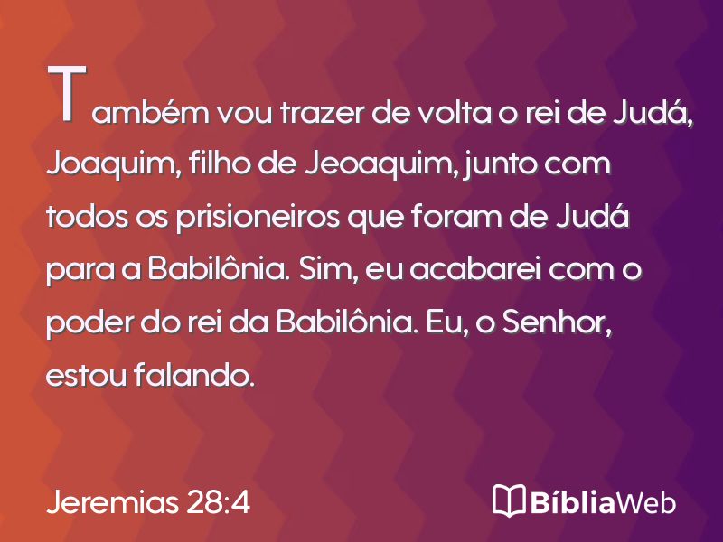 Jeremias 28:4 em imagem para compartilhar