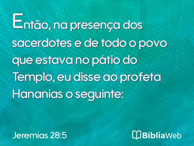 Jeremias 28:5 em imagem para compartilhar