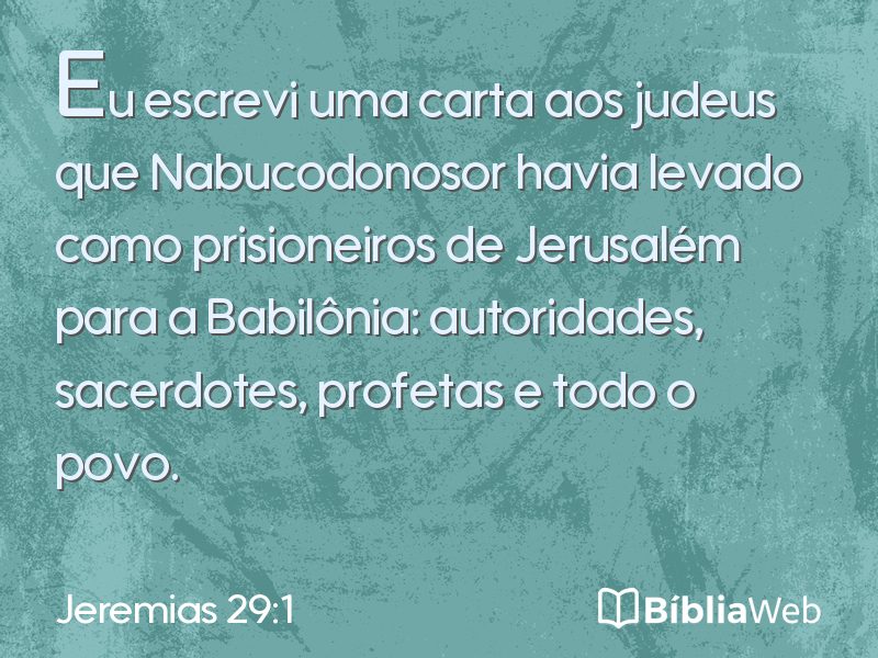 Jeremias 29:1 em imagem para compartilhar