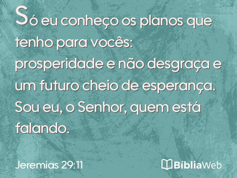Jeremias 29:11 em imagem para compartilhar