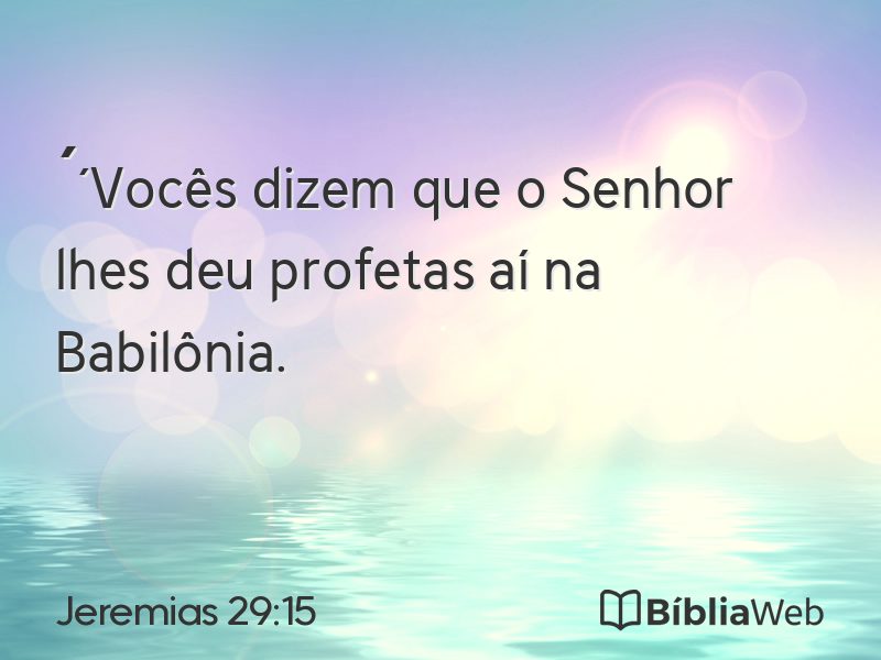 Jeremias 29:15 em imagem para compartilhar
