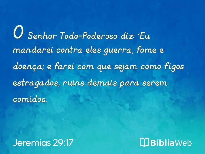 Jeremias 29:17 em imagem para compartilhar