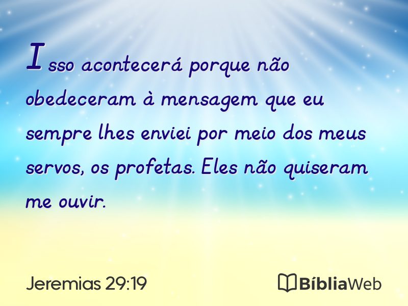 Jeremias 29:19 em imagem para compartilhar