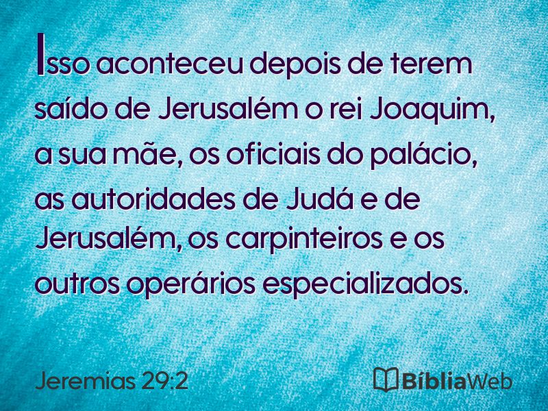 Jeremias 29:2 em imagem para compartilhar