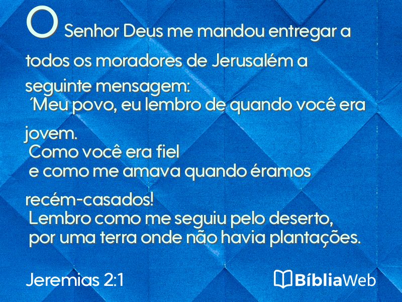 Jeremias 2:1 em imagem para compartilhar