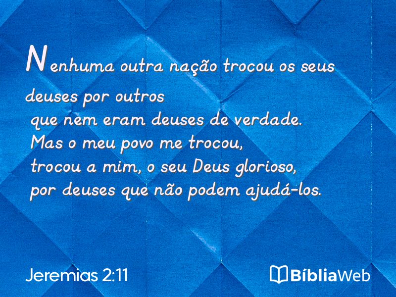 Jeremias 2:11 em imagem para compartilhar