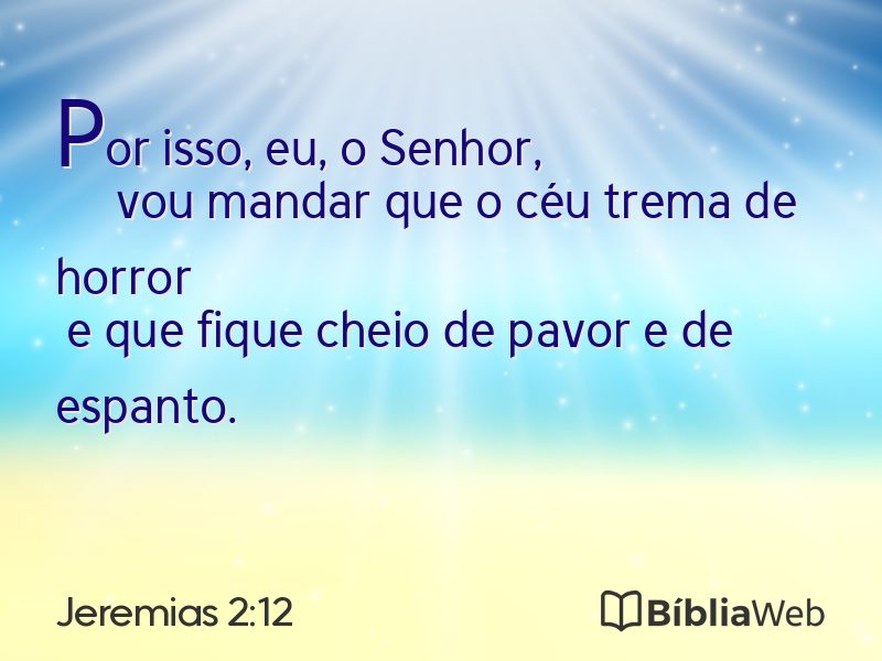 Jeremias 2:12 em imagem para compartilhar