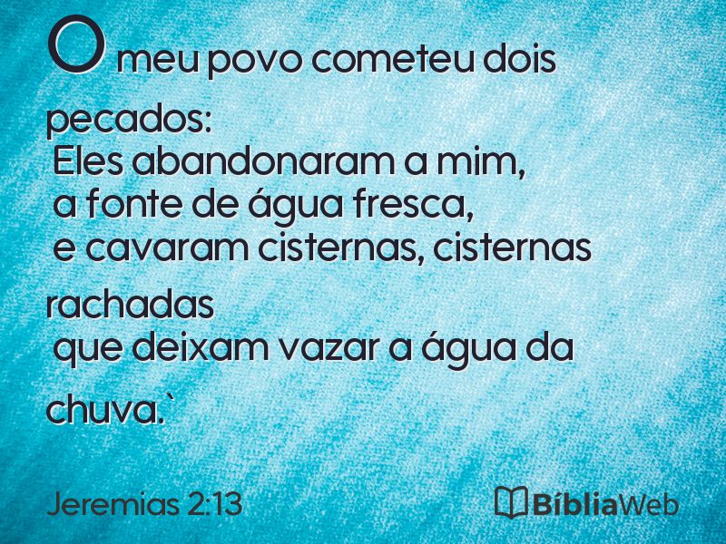 Jeremias 2:13 em imagem para compartilhar
