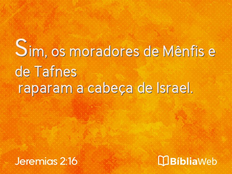 Jeremias 2:16 em imagem para compartilhar