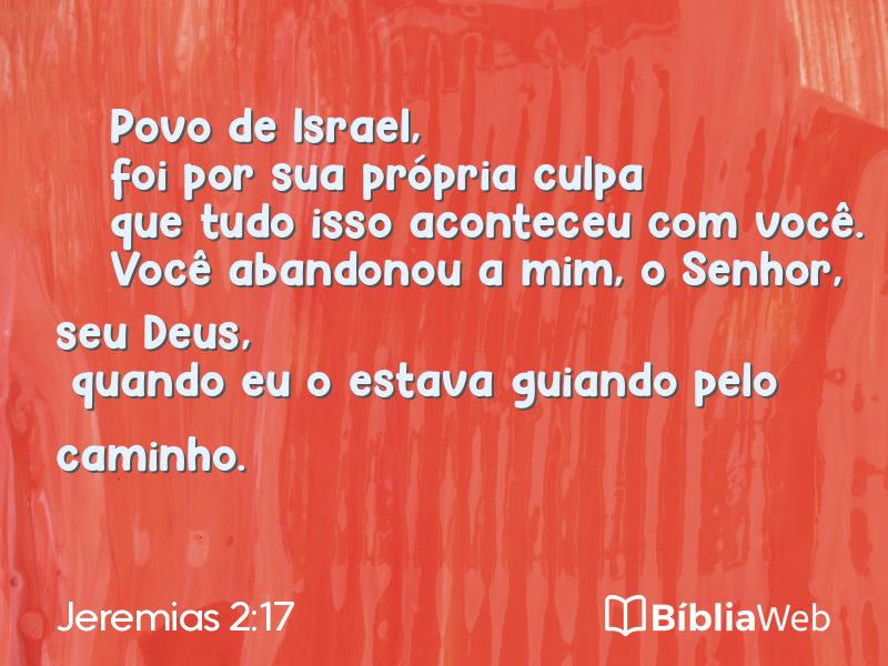 Jeremias 2:17 em imagem para compartilhar
