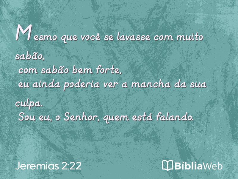 Jeremias 2:22 em imagem para compartilhar