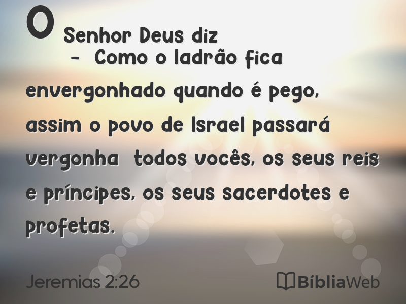 Jeremias 2:26 em imagem para compartilhar