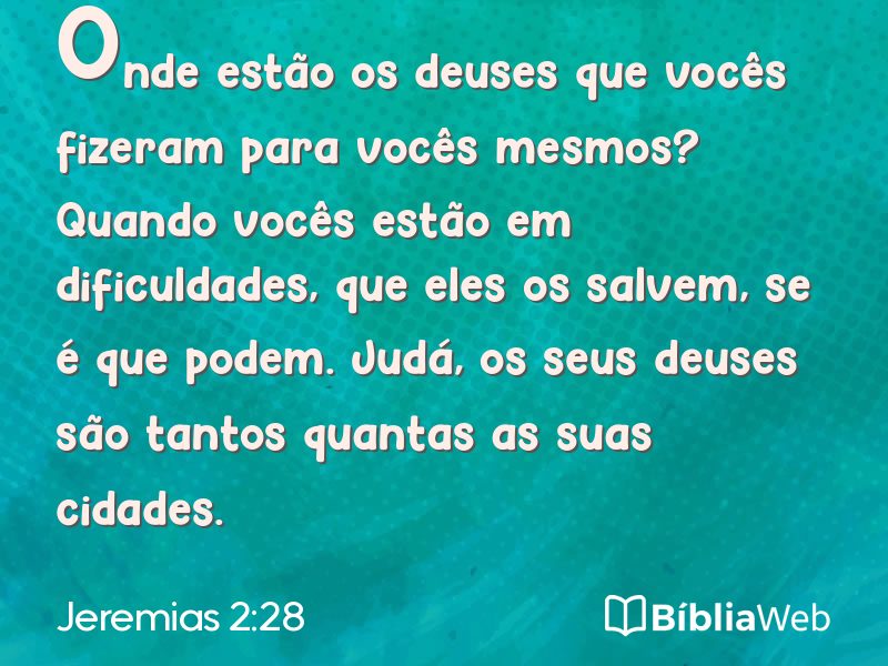 Jeremias 2:28 em imagem para compartilhar
