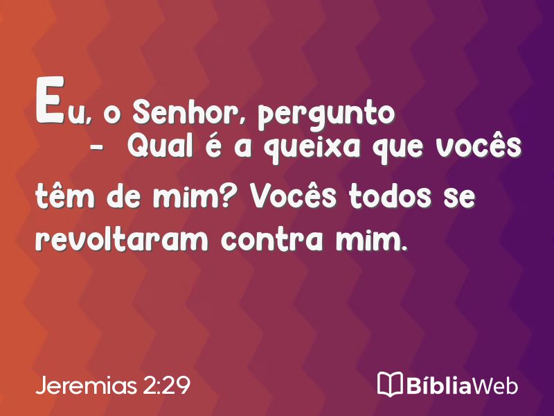 Jeremias 2:29 em imagem para compartilhar