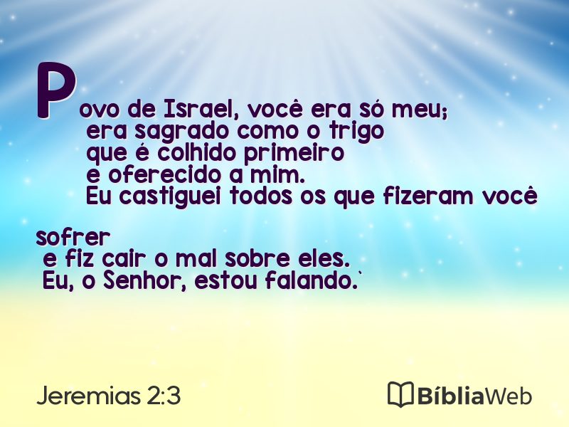 Jeremias 2:3 em imagem para compartilhar