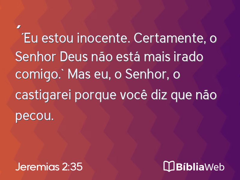 Jeremias 2:35 em imagem para compartilhar