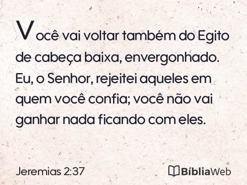 Jeremias 2:37 em imagem para compartilhar