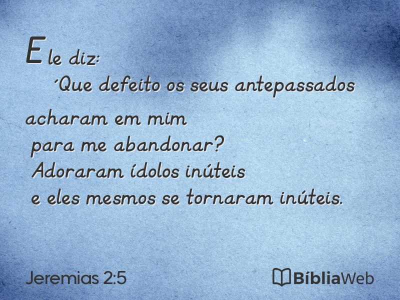 Jeremias 2:5 em imagem para compartilhar