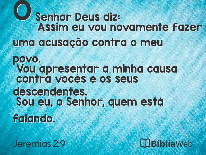 Jeremias 2:9 em imagem para compartilhar