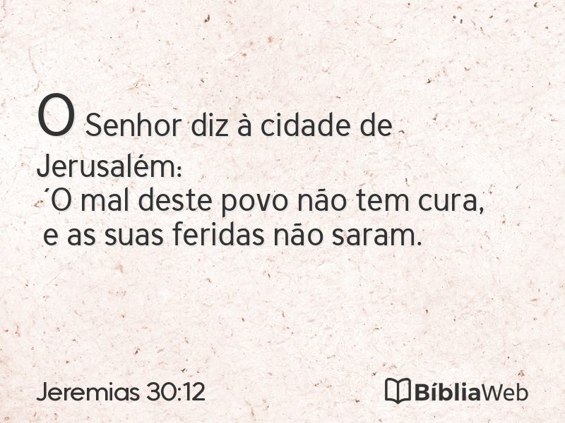 Jeremias 30:12 em imagem para compartilhar