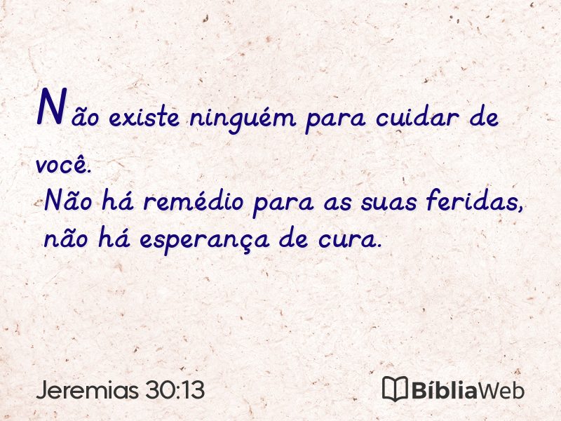 Jeremias 30:13 em imagem para compartilhar