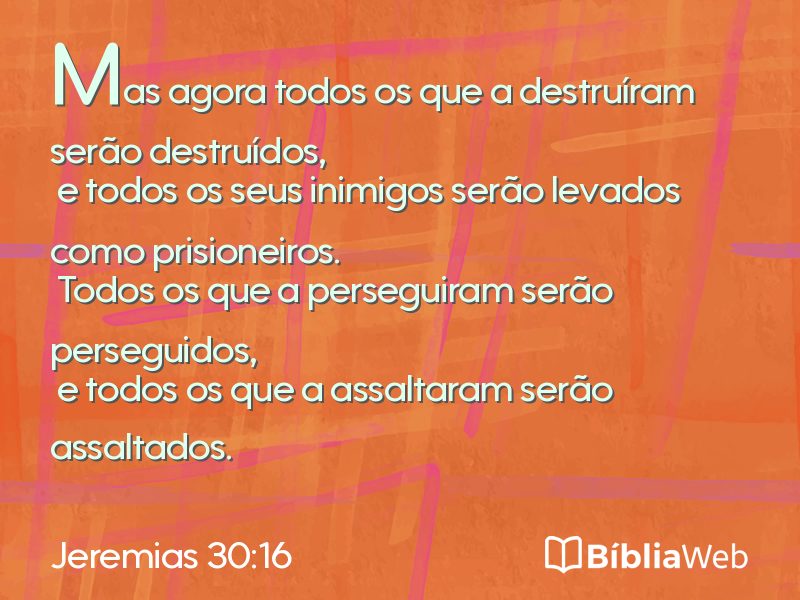 Jeremias 30:16 em imagem para compartilhar