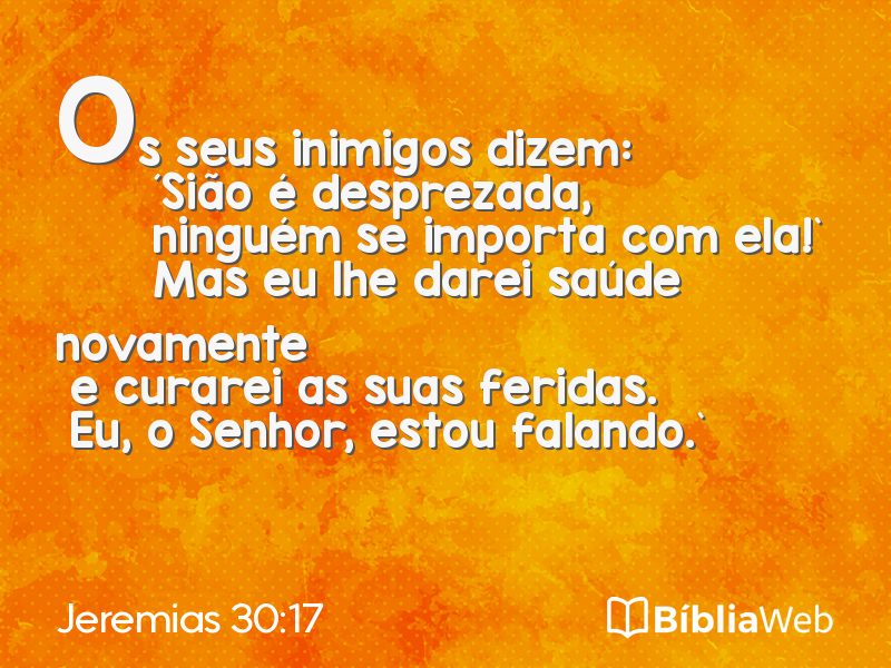 Jeremias 30:17 em imagem para compartilhar