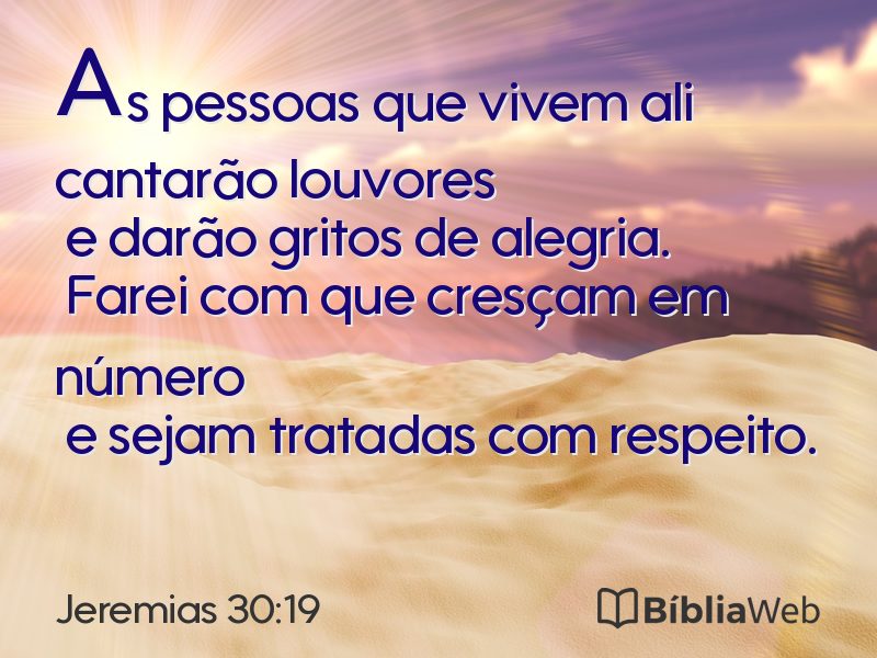 Jeremias 30:19 em imagem para compartilhar