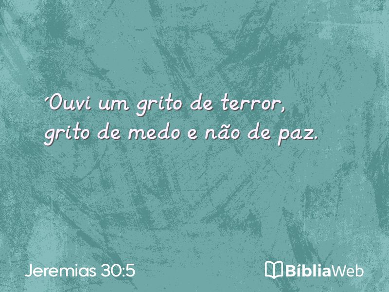 Jeremias 30:5 em imagem para compartilhar