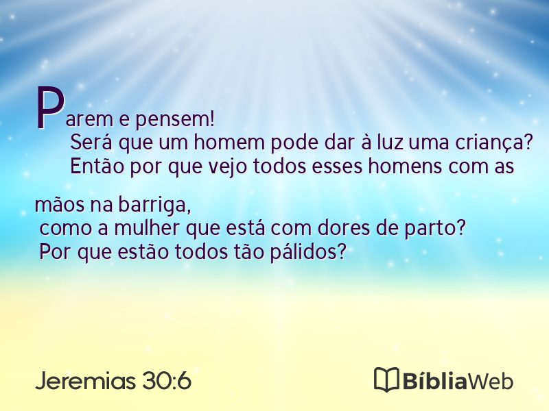 Jeremias 30:6 em imagem para compartilhar