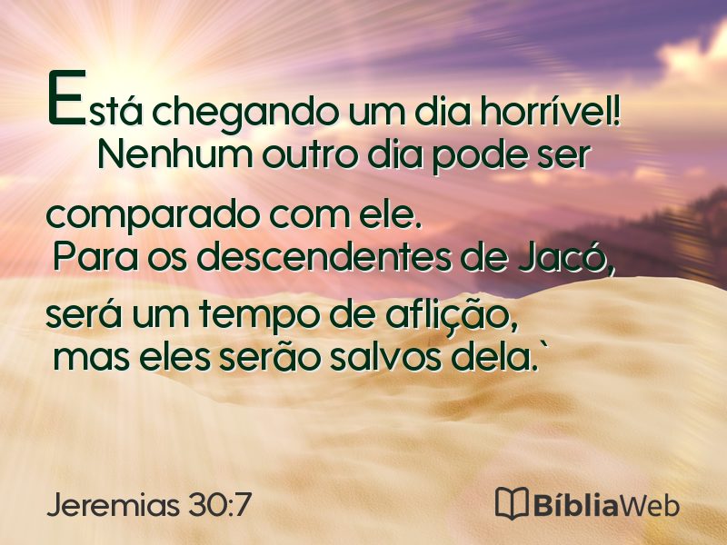 Jeremias 30:7 em imagem para compartilhar