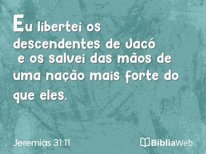 Jeremias 31:11 em imagem para compartilhar