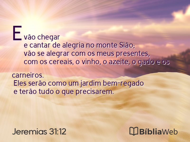 Jeremias 31:12 em imagem para compartilhar