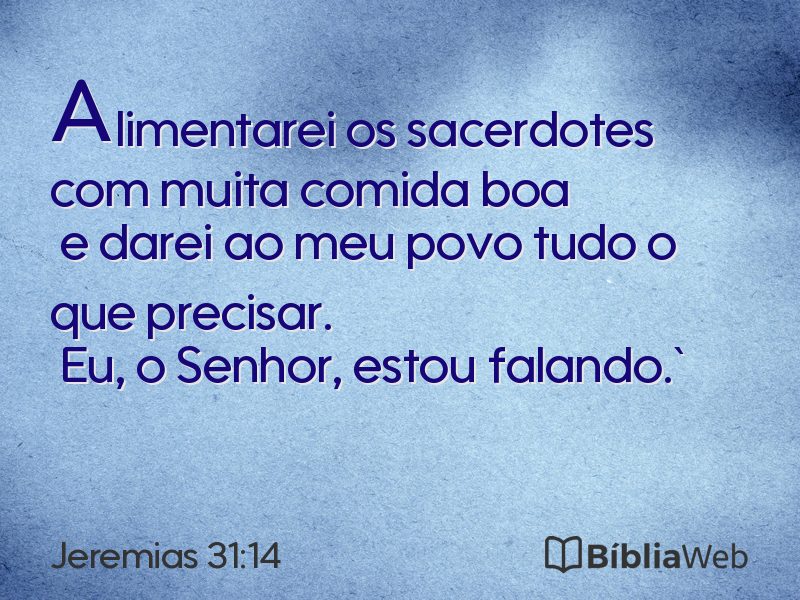 Jeremias 31:14 em imagem para compartilhar
