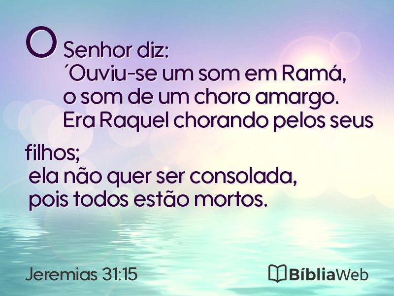Jeremias 31:15 em imagem para compartilhar