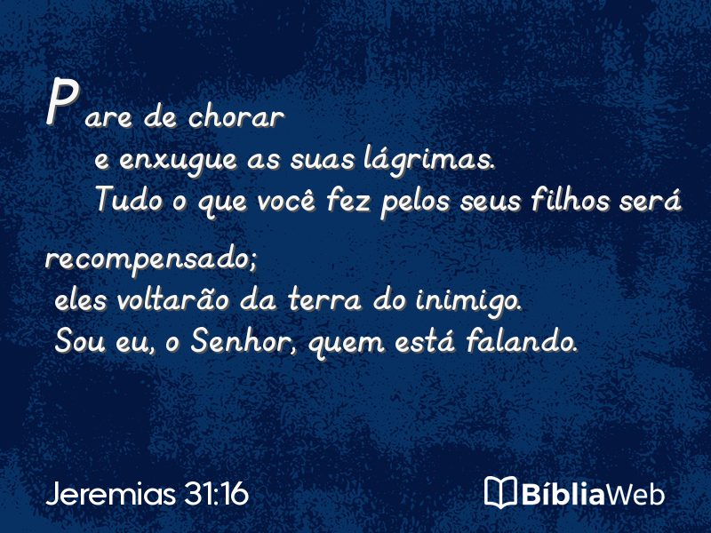 Jeremias 31:16 em imagem para compartilhar