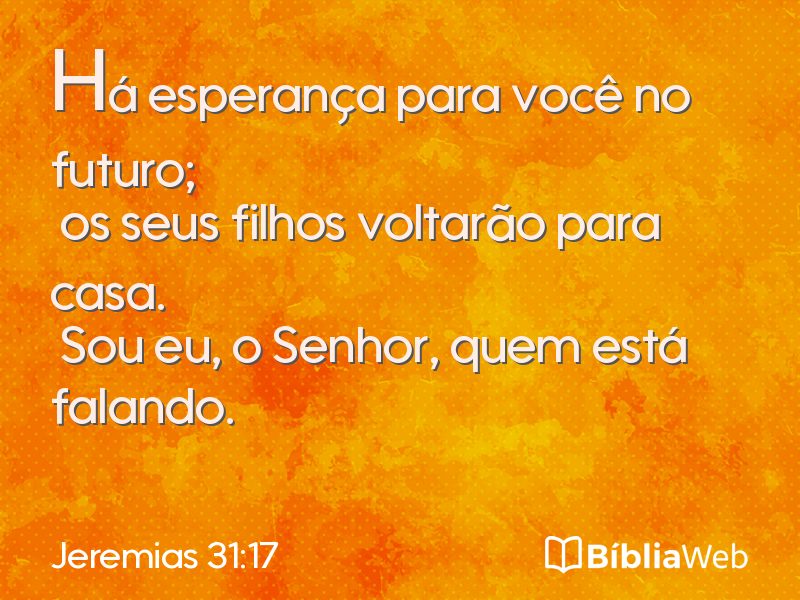 Jeremias 31:17 em imagem para compartilhar