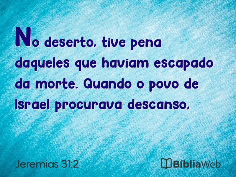 Jeremias 31:2 em imagem para compartilhar