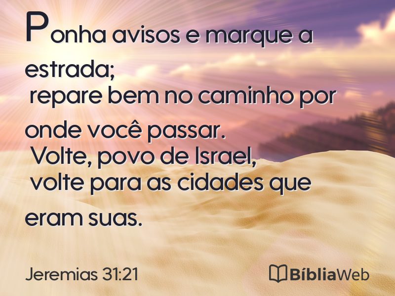 Jeremias 31:21 em imagem para compartilhar